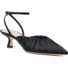 Loeffler Randall Rio Ankle Strap Pointed Toe Pump In Black