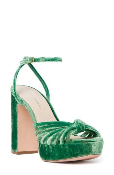 Loeffler Randall Rivka Knotted Platform Sandal In Green