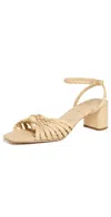 Loeffler Randall Riya Braided Mignon Knot Mid-heel Sandals Natural In Neutral