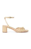 Loeffler Randall Riya Braided Mignon Knot Mid-heel Sandals Natural In Neutral