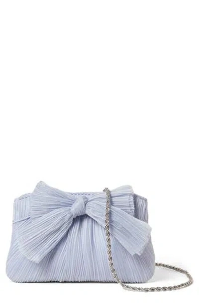 Loeffler Randall Rochelle Pleated Bow Clutch In Blue