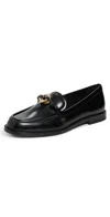 Loeffler Randall Roma Loafers With Hardware Black In Black