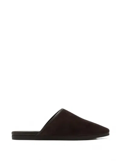 Loeffler Randall Roni Suede Mules In Brown