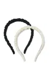 Loeffler Randall Sabine Scrunched Headband Set In Multi