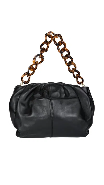 Loeffler Randall Greta Medium Leather Shoulder Bag In Black