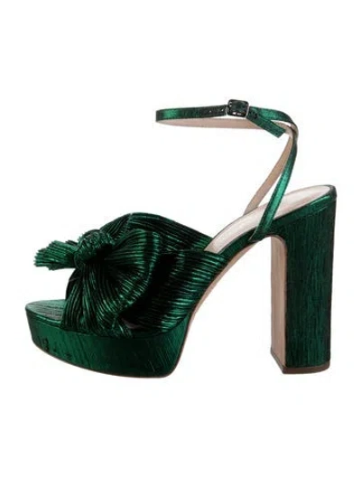 Pre-owned Loeffler Randall Sandals In Green