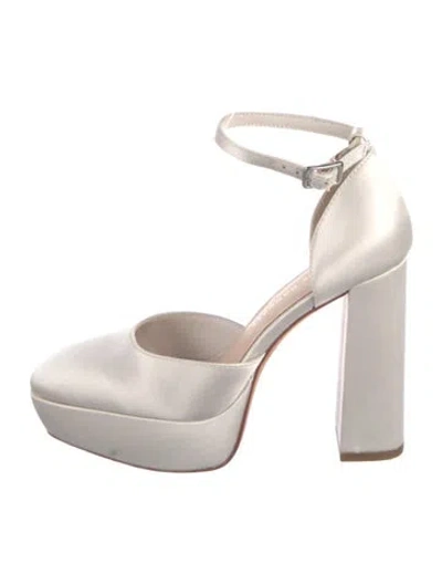 Pre-owned Loeffler Randall Satin D'orsay Pumps In Neutral