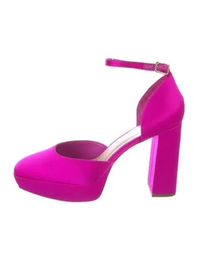 Pre-owned Loeffler Randall Satin D'orsay Pumps In Pink