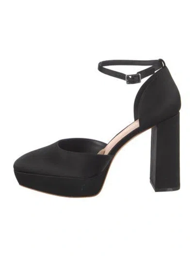 Pre-owned Loeffler Randall Satin Pumps In Black