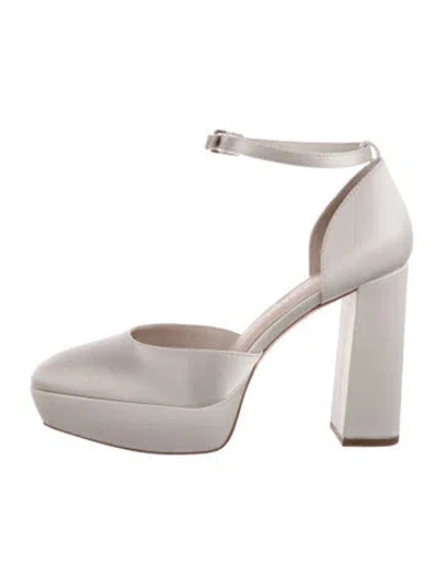 Pre-owned Loeffler Randall Satin Pumps In Grey