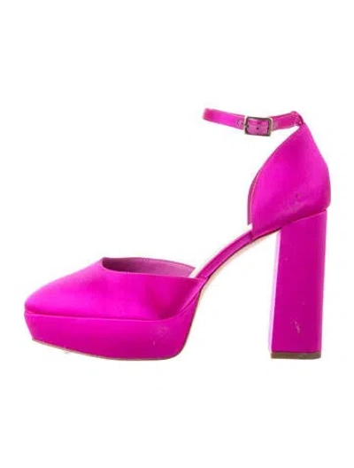 Pre-owned Loeffler Randall Satin Pumps In Pink