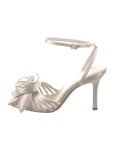 Pre-owned Loeffler Randall Satin Sandals In Gray