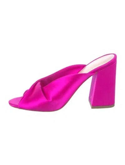 Pre-owned Loeffler Randall Satin Sandals In Pink