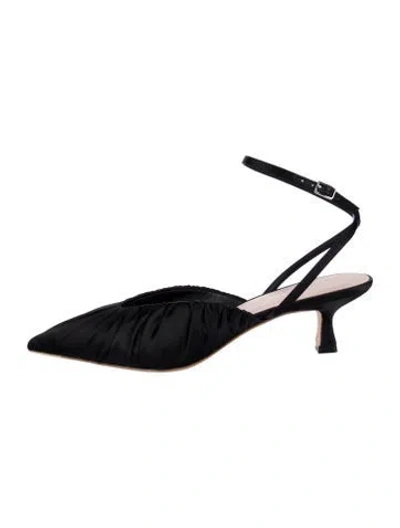 Pre-owned Loeffler Randall Satin Slingback Pumps In Blue