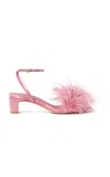 Loeffler Randall Senna Feather Sandals New In Pink