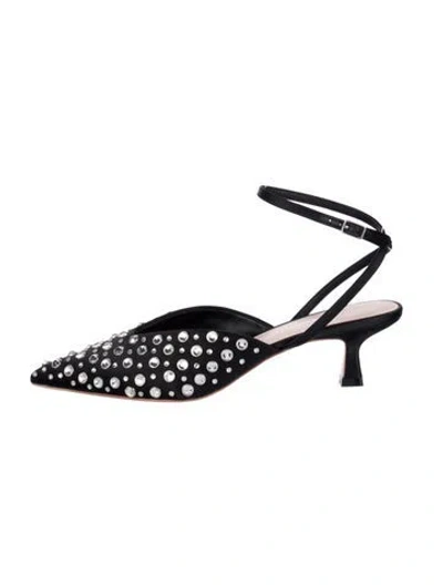 Pre-owned Loeffler Randall Sequins Slingback Pumps In Black