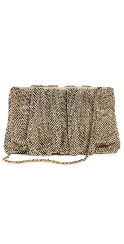Loeffler Randall Serena Gathered Clutch Shadow Gold