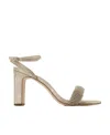 Loeffler Randall Elegant Rhinestone-embellished Medium Heel Sandals In Nude