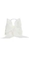 Loeffler Randall Sheer Bow Clutch Pearl In Pearl