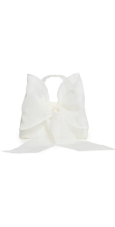 Loeffler Randall Sheer Bow Clutch Pearl
