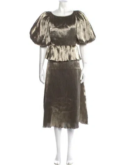 Pre-owned Loeffler Randall Silk Long Dress In Multi