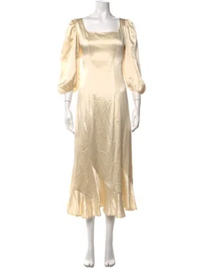 Pre-owned Loeffler Randall Silk Midi Length Dress In Neutrals