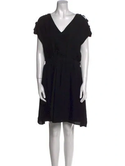 Pre-owned Loeffler Randall Silk Mini Dress In Black
