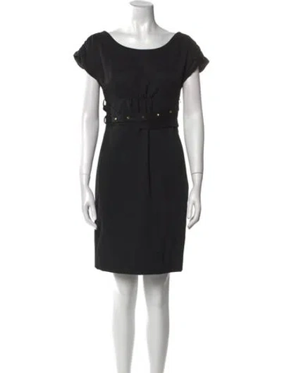 Pre-owned Loeffler Randall Silk Mini Dress In Black