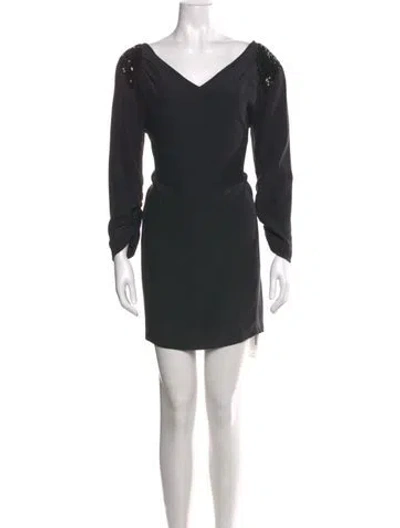 Pre-owned Loeffler Randall Silk Mini Dress In Gray