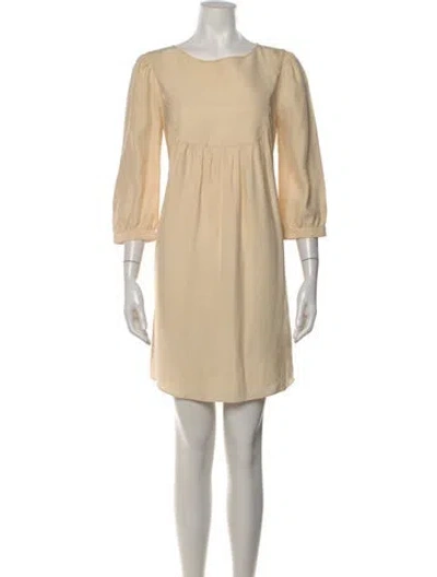 Pre-owned Loeffler Randall Silk Mini Dress In Neutral