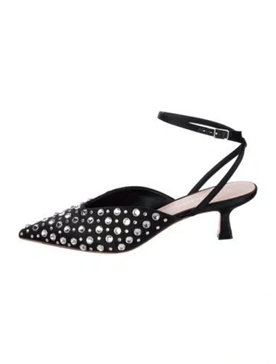 Pre-owned Loeffler Randall Slingback Pumps In Black/blue