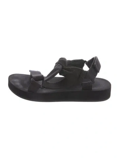 Pre-owned Loeffler Randall Slingback Sandals In Black
