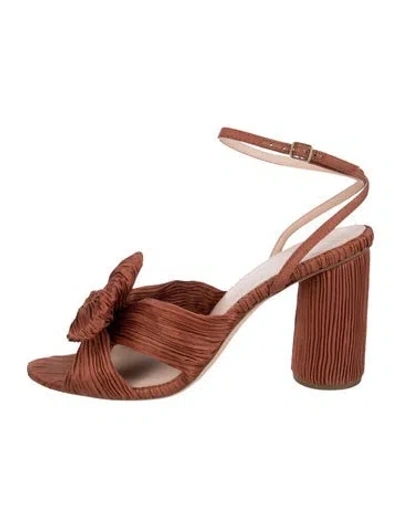 Pre-owned Loeffler Randall Slingback Sandals In Brown