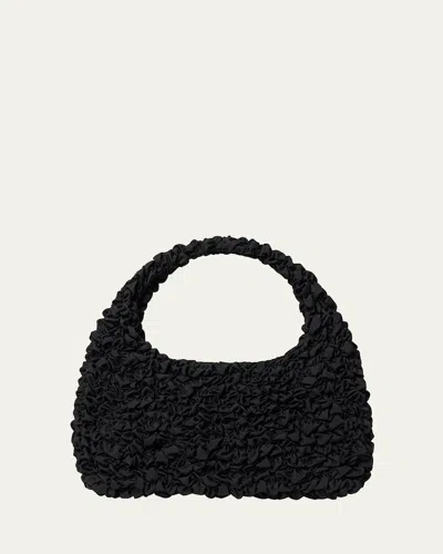 Loeffler Randall Smocked Fabric Shoulder Bag In Black