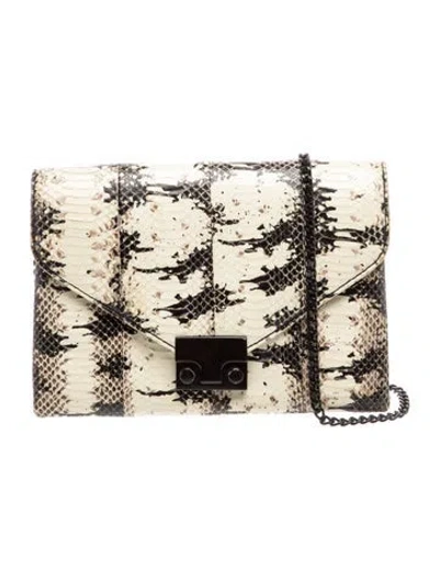 Pre-owned Loeffler Randall Snakeskin Clutch In Multi