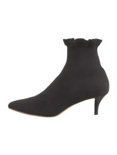 Pre-owned Loeffler Randall Sock Boots In Black