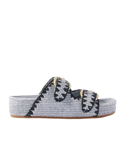 LOEFFLER RANDALL SOLID-COLOR RAFFIA SANDALS