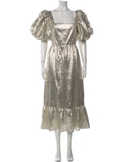 Pre-owned Loeffler Randall Square Neckline Long Dress