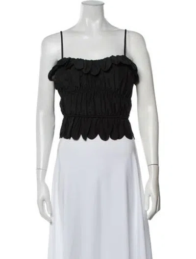 Pre-owned Loeffler Randall Square Neckline Sleeveless Crop Top In Black/white