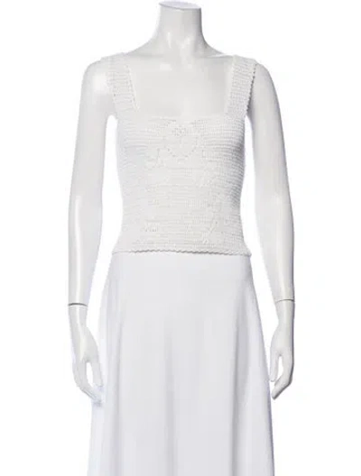 Pre-owned Loeffler Randall Square Neckline Sleeveless Top W/ Tags In Neutrals