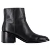 Loeffler Randall Square-toe Ankle Boots In Black Leather In Black