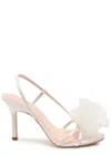 Loeffler Randall Steph 100 Floral-appliquéd Satin Sandals In White