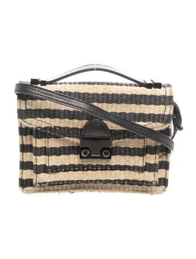 Pre-owned Loeffler Randall Straw Crossbody Bag In Neutral