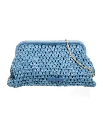 Pre-owned Loeffler Randall Straw Evening Bag In Blue
