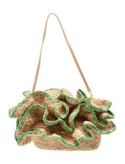 Pre-owned Loeffler Randall Straw Shoulder Bag In Neutrals
