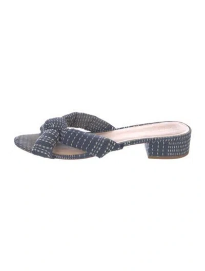 Pre-owned Loeffler Randall Striped Sandals In Blue