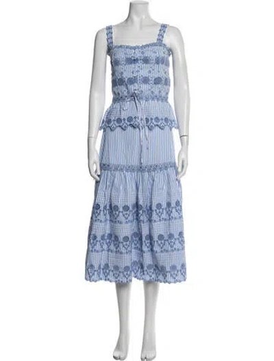 Pre-owned Loeffler Randall Striped Skirt Set In Blue