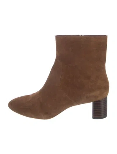 Pre-owned Loeffler Randall Suede Animal Print Boots In Neutrals