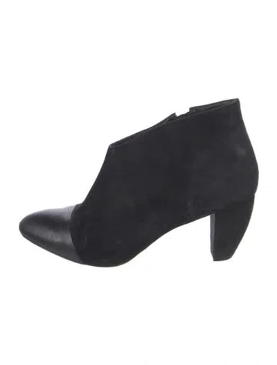 Pre-owned Loeffler Randall Suede Boots In Black