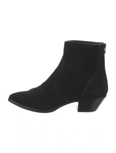 Pre-owned Loeffler Randall Suede Boots In Black